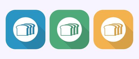 Bread icon design illustration, bakery sign in shadow button design vector