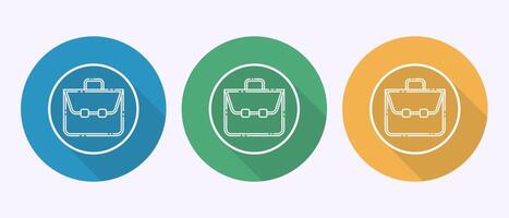 Briefcase icon, Bag icon sign for apps and websites in shadow vector