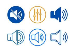 Volume icons set design, Sound icon for apps and websites vector
