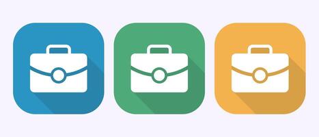Briefcase icon design, Bag sign for apps and websites in shadow vector