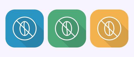 Caffeine free icon design, No caffeine badge sticker in shadow button design vector