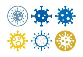 Virus, bacteria icons set design. Microbe bacteria sign vector