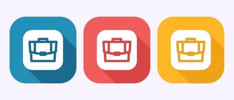 Briefcase icon design, Bag icon for apps and websites in shadow vector