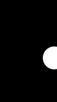 white circle appears with such speed that it covers the black background video