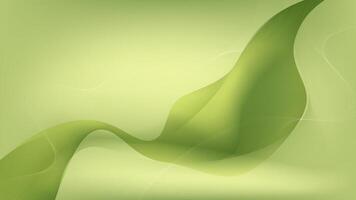 minimalist green fluid with wave gradient colorful background vector