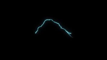 Animated Light Blue Electrical Arcs Forming Lightning Strikes on a Black Background Creates a Sense of Raw Power and Energy video