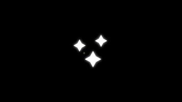 White Sparkling Stars with Glowing Particles on Black Background Adds Festive Shine and Magical Touch for Celebrations and Decorative Designs video