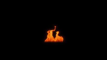Isolated Dynamic Orange Flame Burning Isolated On A Dark Background Energetic And Powerful Perfect For Visual Effects And Design Elements video