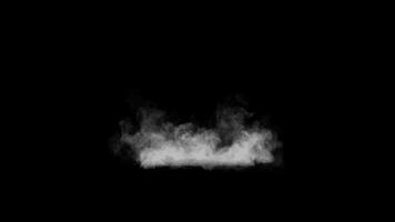 White Smoke Abstract Motion With Black Background Motion Graphics Element Steam Vapour Misty Atmosphere Chemical Effect Transparent Overlay Design video