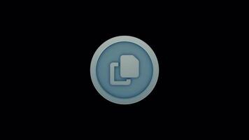 Animated Copy Icon Loop - Clipboard Symbol for Presentations video
