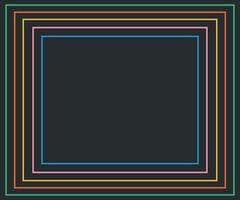 Geometric rectangular frame. vector