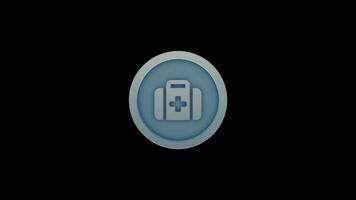 Animated First Aid Suitcase - Loopable Medical Symbol for Apps and Ads video