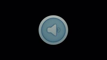 Seamless Low Volume Icon Loop - Muted Speaker Animation video