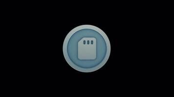 Animated Memory Card Loop - Smooth Storage Icon for Tech UI video