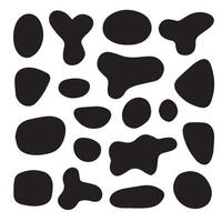 Set blob shape, various shapes. Collection of hand drawn different graphic elements. EPS 10 vector