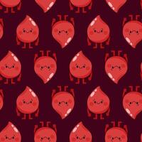 Cute red droplet pattern design vector