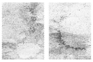 Grunge halftone gradient background. Retro pixelated backdrop. Faded grit noise texture. White and black sand wallpaper. Anime or manga style comic overlay. graphic design textured template vector