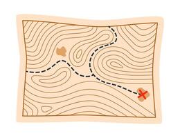 Topography map. The concept of a conditional geography scheme and the terrain path. Ultra wide size. Map on land terrain Illustration. vector