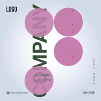 Creative pink circle design for social media design in design art vector