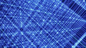 Abstract futuristic background with neon grid. Digital cyber concept video