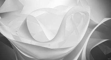 Abstract monochrome waves and curves creating a dynamic, flowing, and elegant background photo