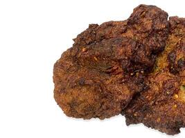 Beef chappal kebab isolated on white and copy space is also given photo