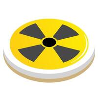 Radioactive symbol graphic design element for science and engineering presentations and educational materials vector