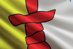 Inuit flag with colorful design vector