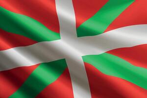 Basque Country flag waving in the wind. autonomous community of Spain vector