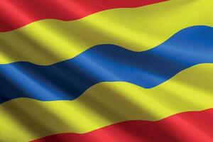 Overijssel flag waving in the wind. Province of Netherlands vector