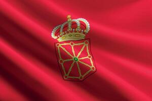 Navarre flag waving in the wind. autonomous community of Spain vector