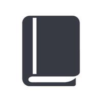 Simple book icon dark gray book graphic design element vector