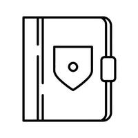 Notebook icon design pocket journal book outline vector