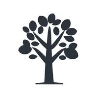Simple stylized tree icon nature growth ecology symbol vector
