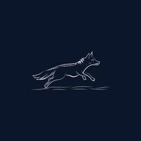 Coyote Running Silhouette vector
