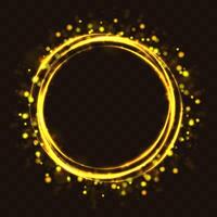 Abstract background with golden frame vector