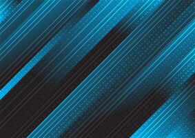 Abstract blue lines background with a black background vector