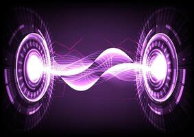 Abstract purple wave technology graphic vector