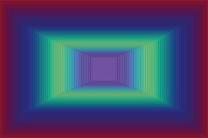 Symmetrical geometric gradient pattern with rectangular shapes in deep colors. Perfect for retro-style backgrounds, textiles, or graphic design projects. vector