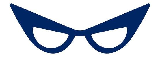 Dark blue cat eye glasses exuding mystery and seduction, enhancing confidence while adding a touch of retro glamour to any fashionable ensemble. Perfect for creating an elegant look vector