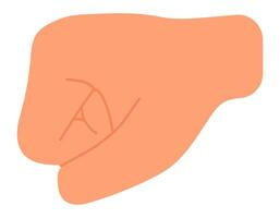 Clenched fist expressing power, determination, and resilience, conveying a message of strength and resolve in a minimalist and impactful visual statement vector