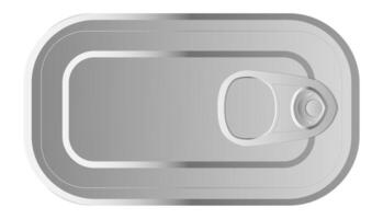 Silver can with pull tab vector
