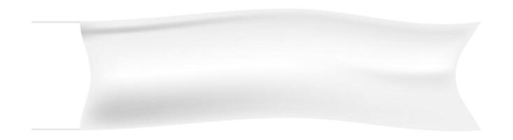 White wave banner design element vector