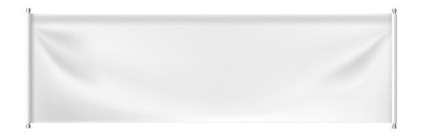 Blank white banner for designs vector