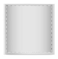 Close up of a blank white clothing label with stitches, offering ample space for branding and product information, isolated on a white background for easy integration into design projects vector