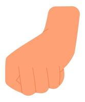 Clenched fist held tightly together, symbolizing unity, power, and resilience in the face of adversity, conveying a sense of unwavering resolve vector