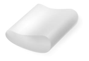 White sheet of paper curling and waving in the wind creating a dynamic and elegant shape, isolated on a white background, perfect for graphic design projects vector
