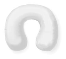 Comfortable neck support pillow with a u shaped design, perfect for long journeys by plane, train, or car, ensuring restful sleep and preventing neck pain while traveling vector
