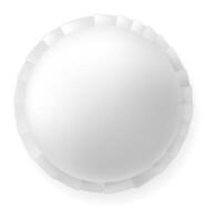 White sphere with a pleated circumference creating a circular frame over a white background, perfect for graphic design projects, web templates, presentations, and more vector