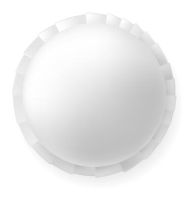 White sphere with a pleated circumference creating a circular frame over a white background, perfect for graphic design projects, web templates, presentations, and more